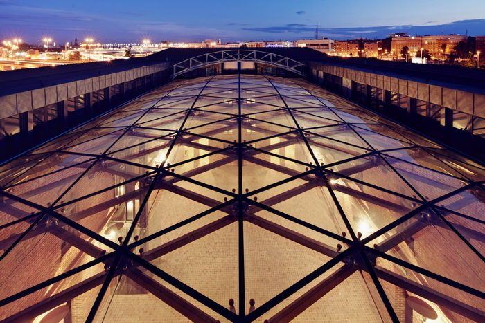 Glass roof museum