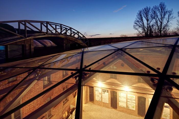 Glass roof museum